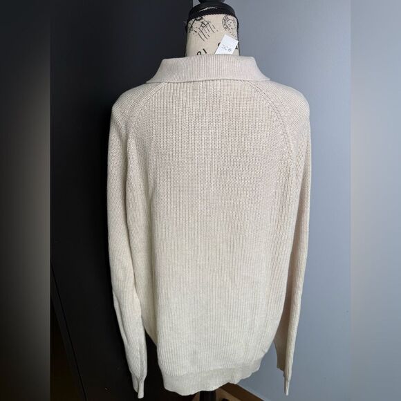 J.Crew Ribbed heritage cotton sweater-polo NWT Size XL - Picture 2 of 8